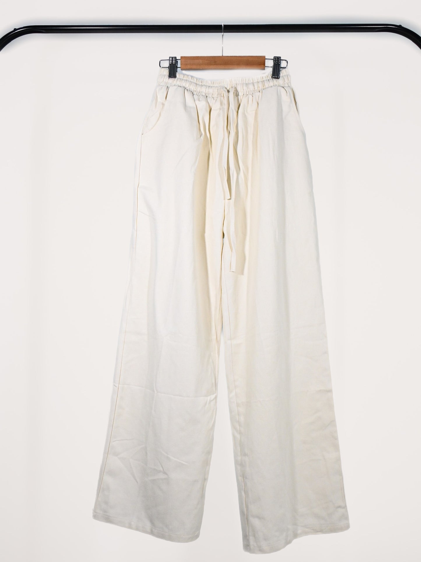 Women's Long Pants in Cream (Stretchable) - Simply