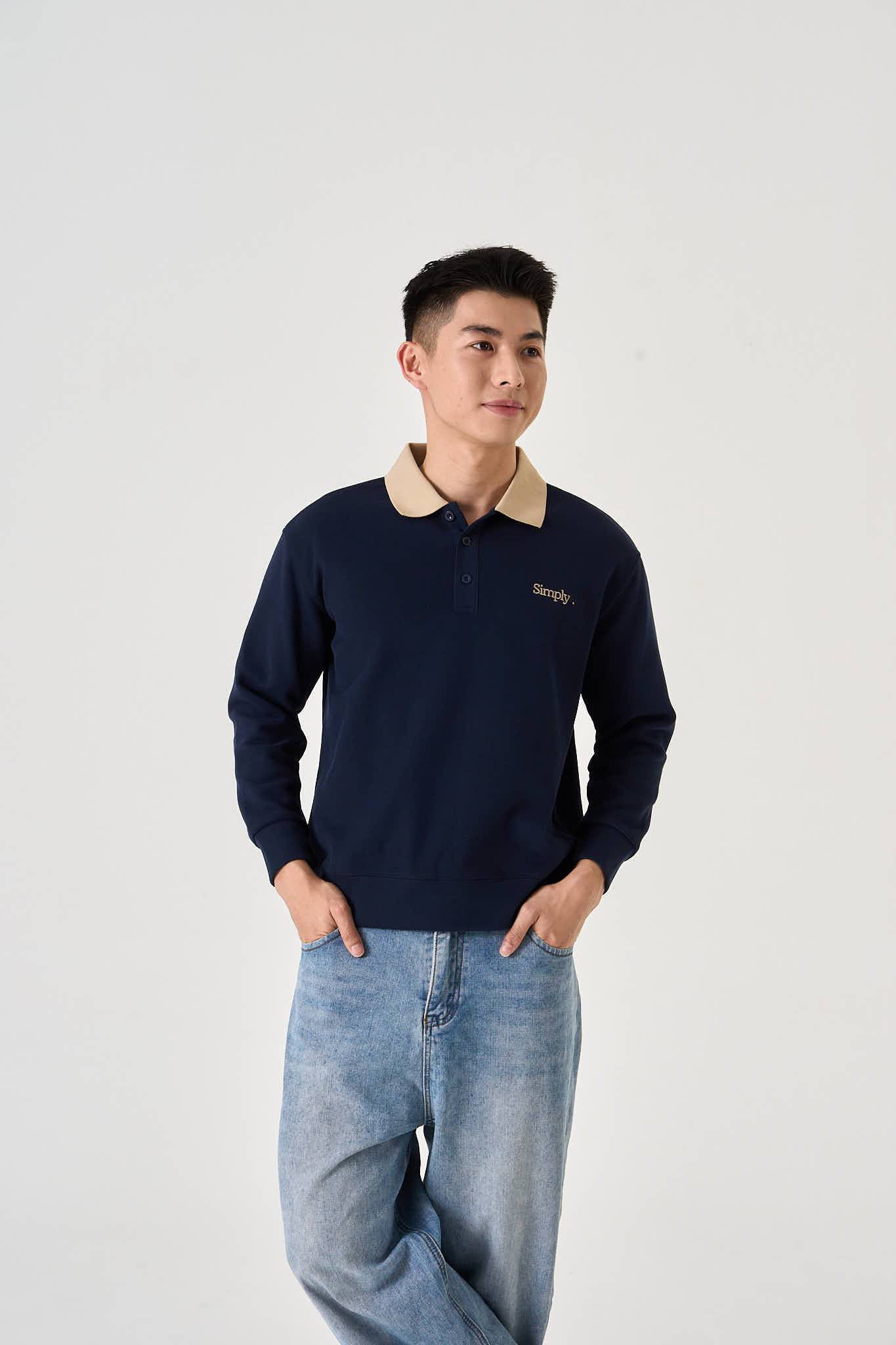 Unisex Bi-Colour Sweat Shirt - Simply