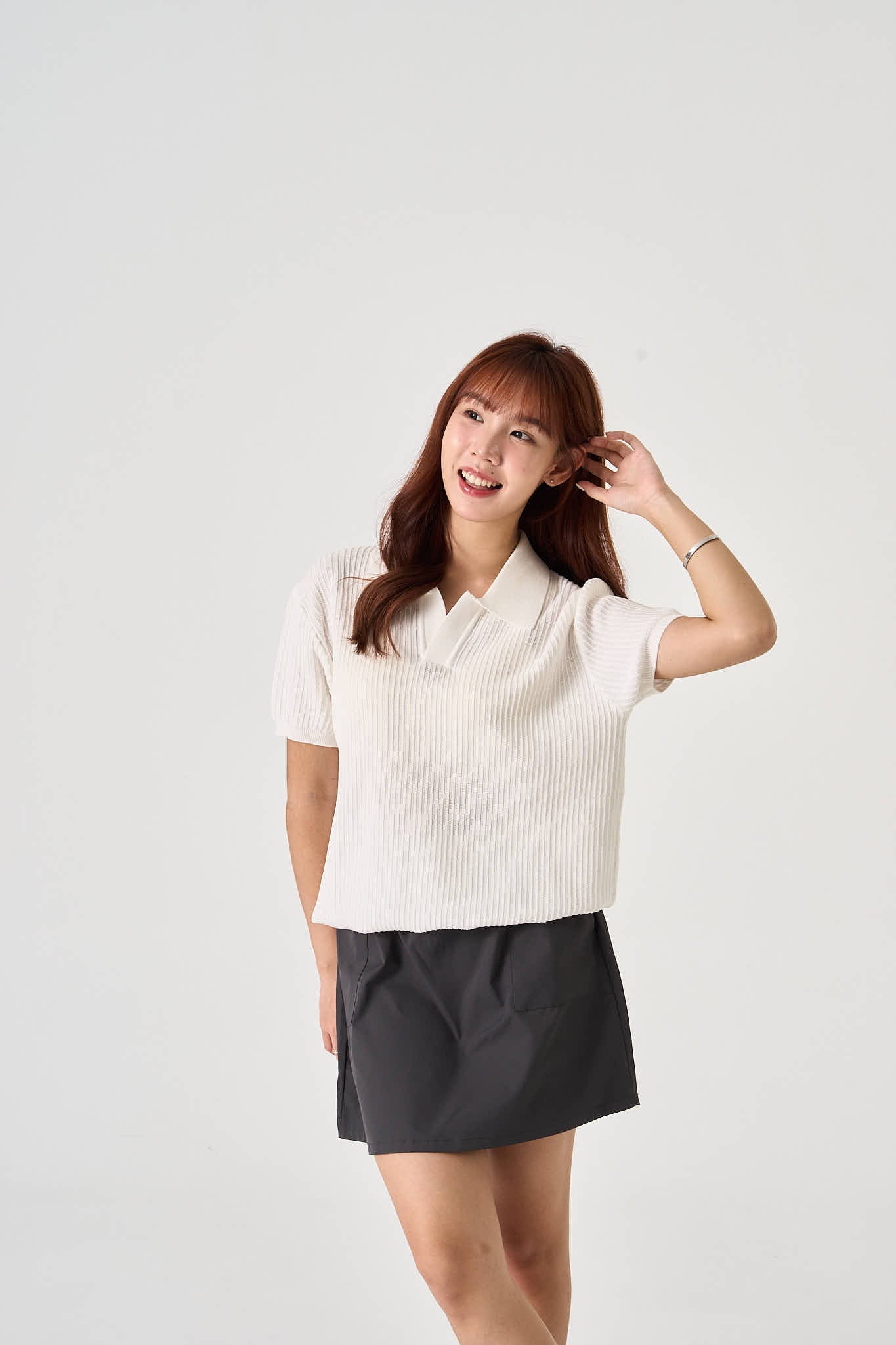Unisex Machine Washable Knitted Open Collar Polo - Simply