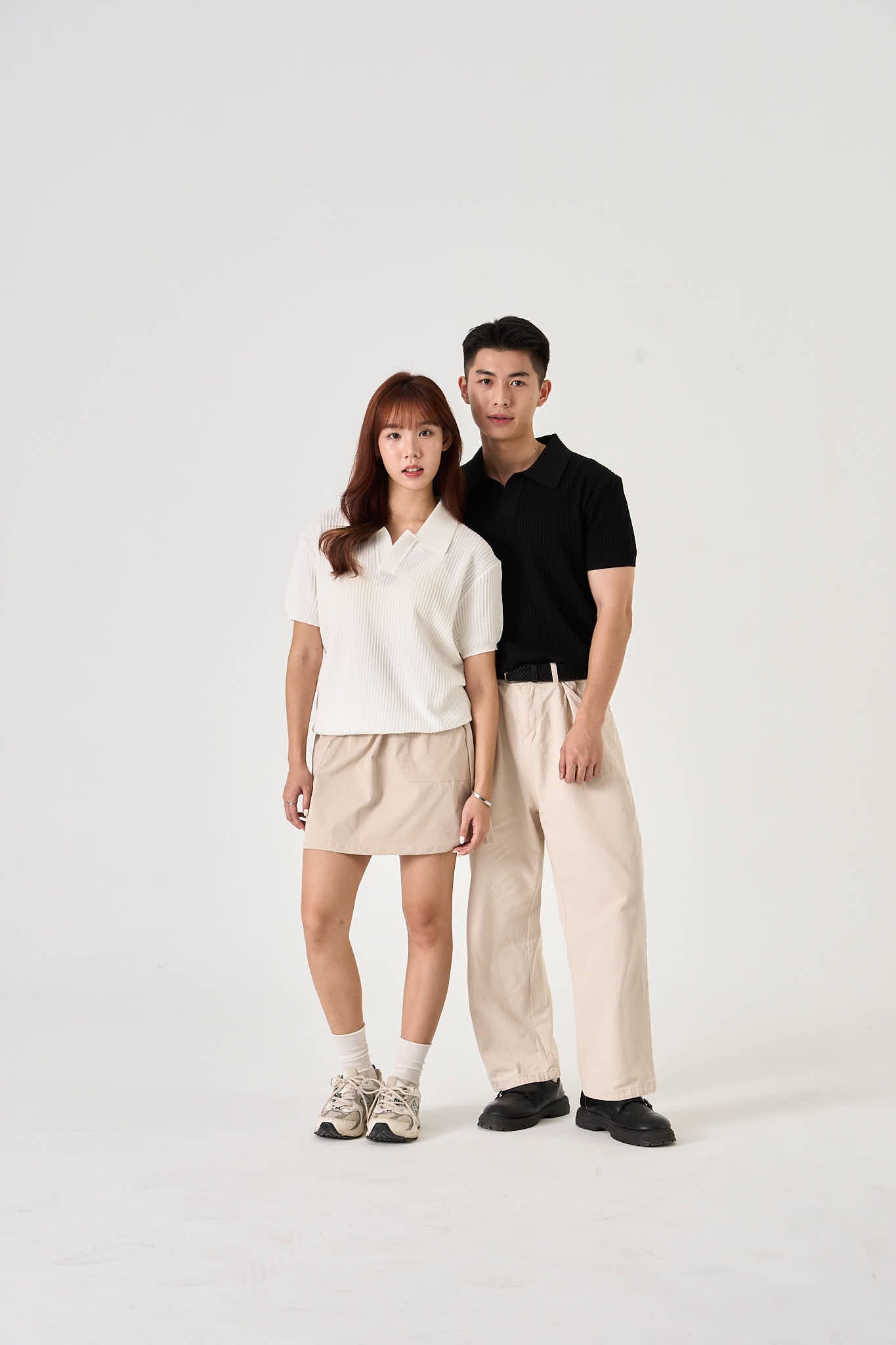 Unisex Machine Washable Knitted Open Collar Polo - Simply