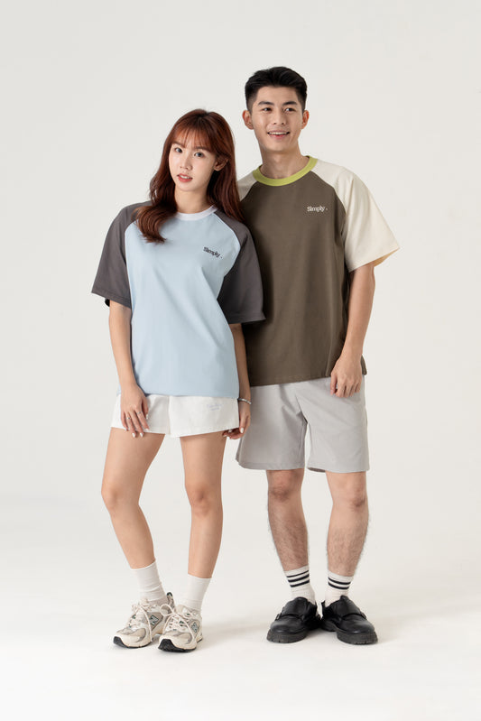 Simply. Unisex Oversized Tri-Colour T - Simply