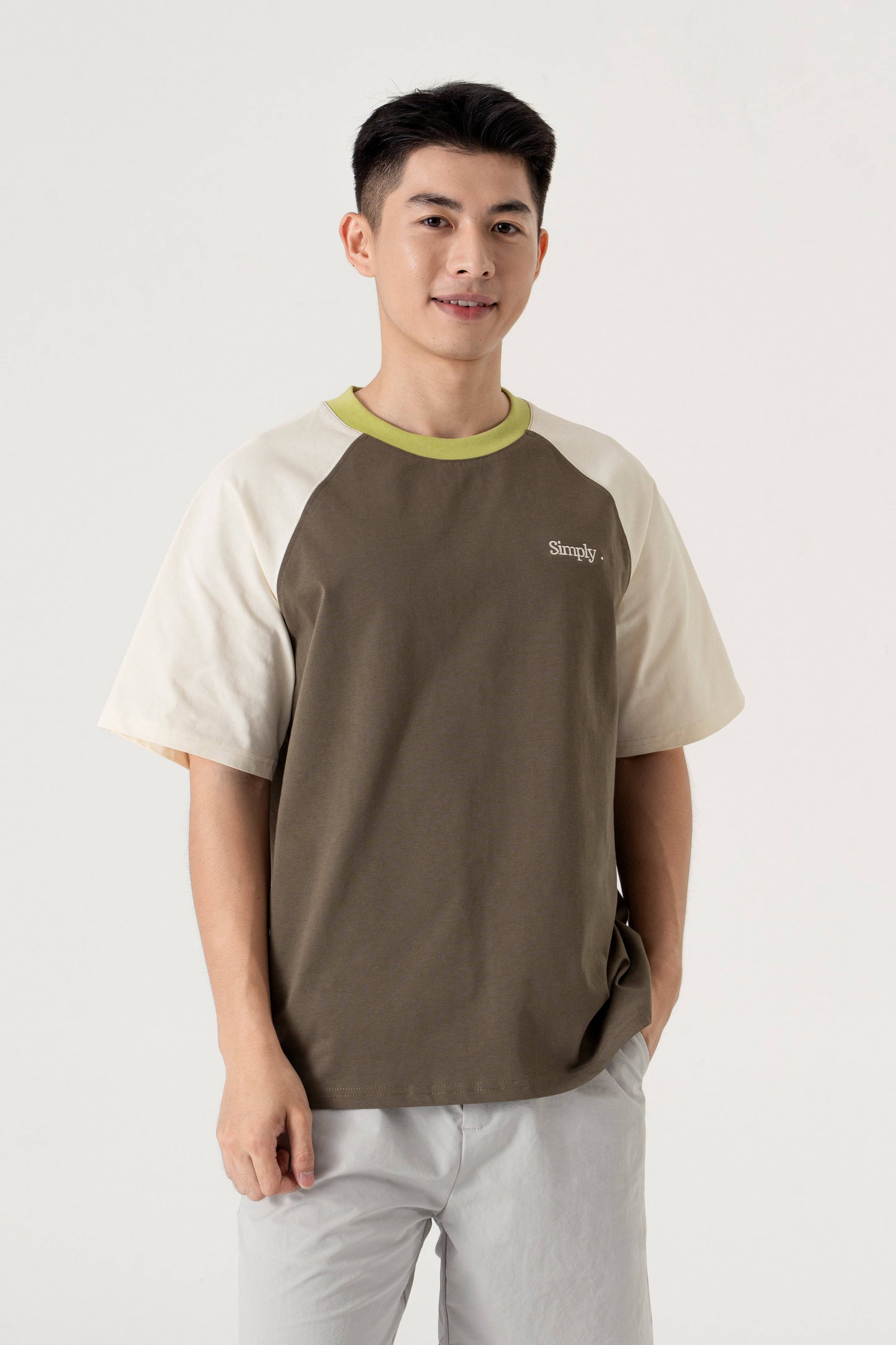 Simply. Unisex Oversized Tri-Colour T - Simply