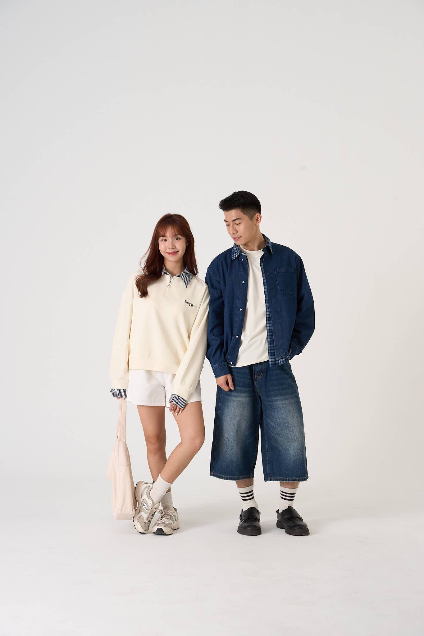 Women's Layered Zip Up Sweat Shirt - Simply