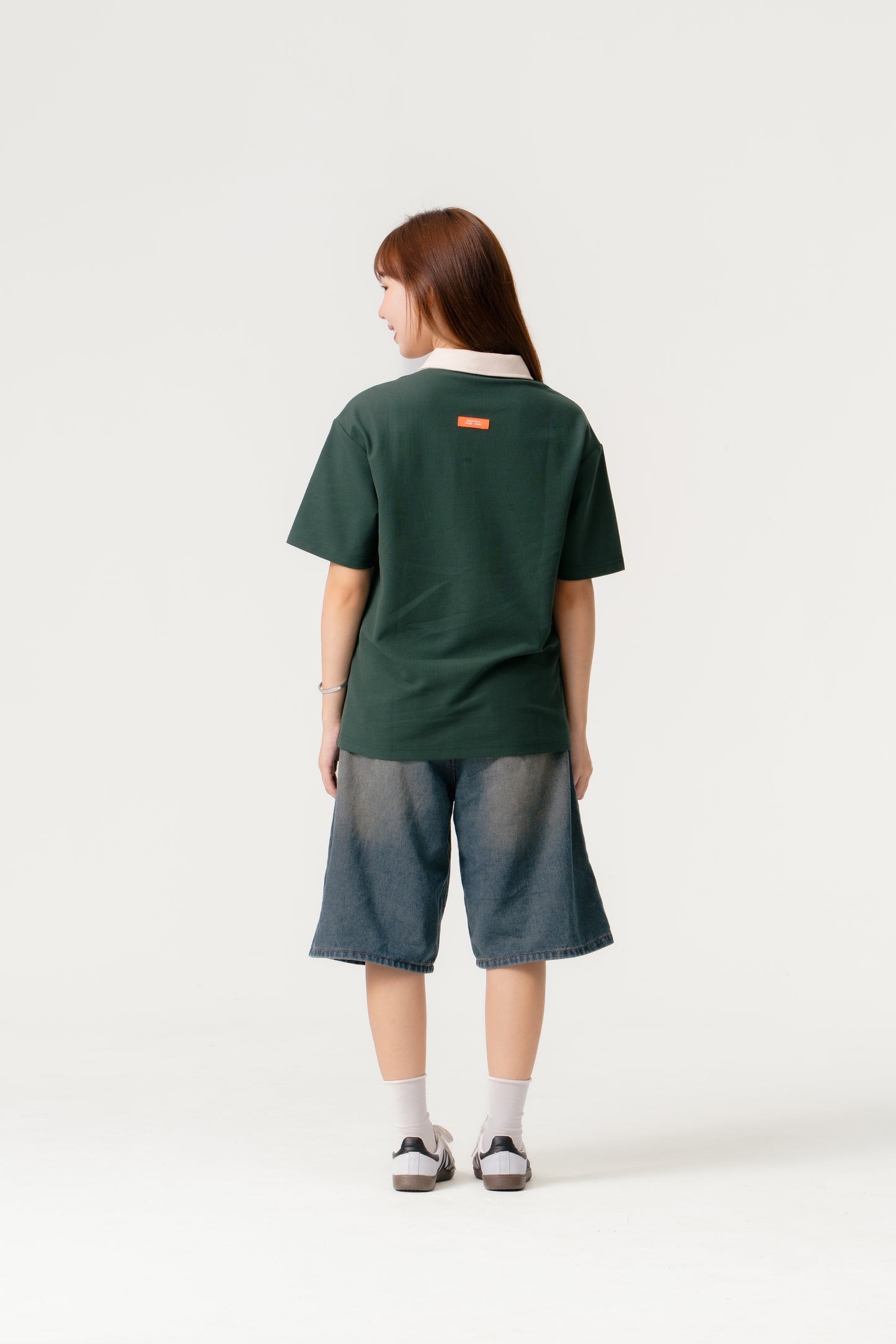 Simply . Unisex Zipper Polo (Dark Green) - Simply