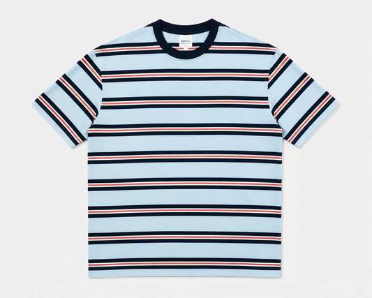 [Pre-Order] Simply. Short Sleeve Stripe Tee (Blue)