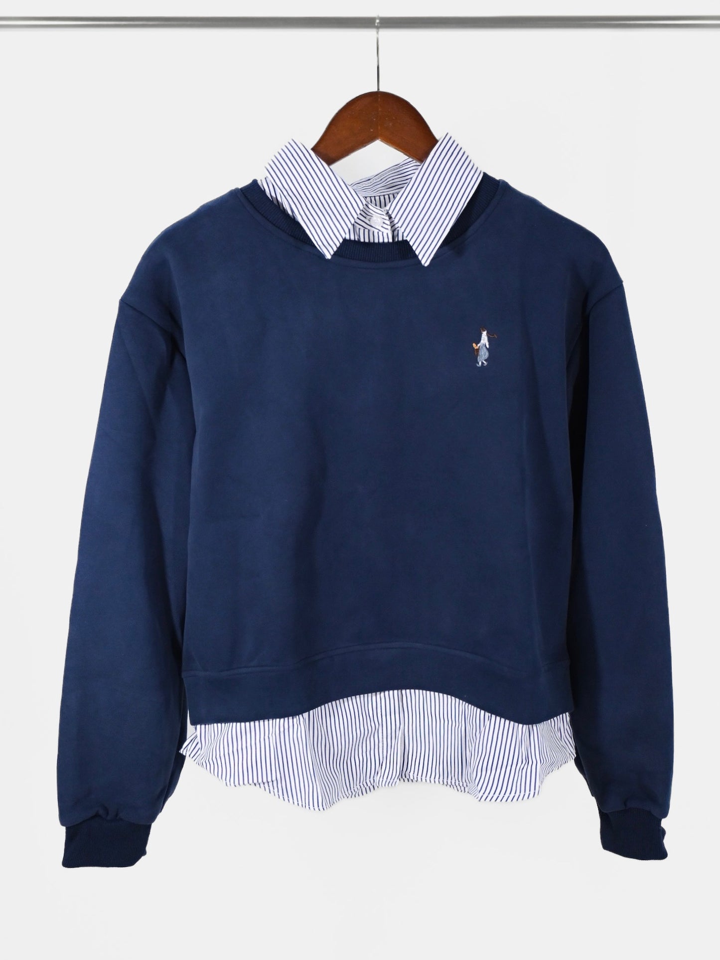 Women's Sweater in Navy (Comes in One Piece) - Simply 