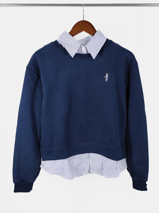Women's Sweater in Navy (Comes in One Piece) - Simply 