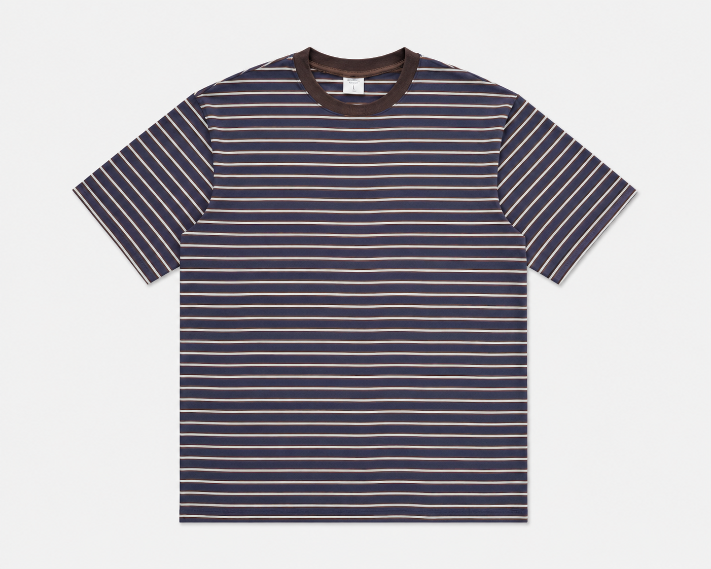 Simply. Short Sleeve Stripe Tee (Grey)