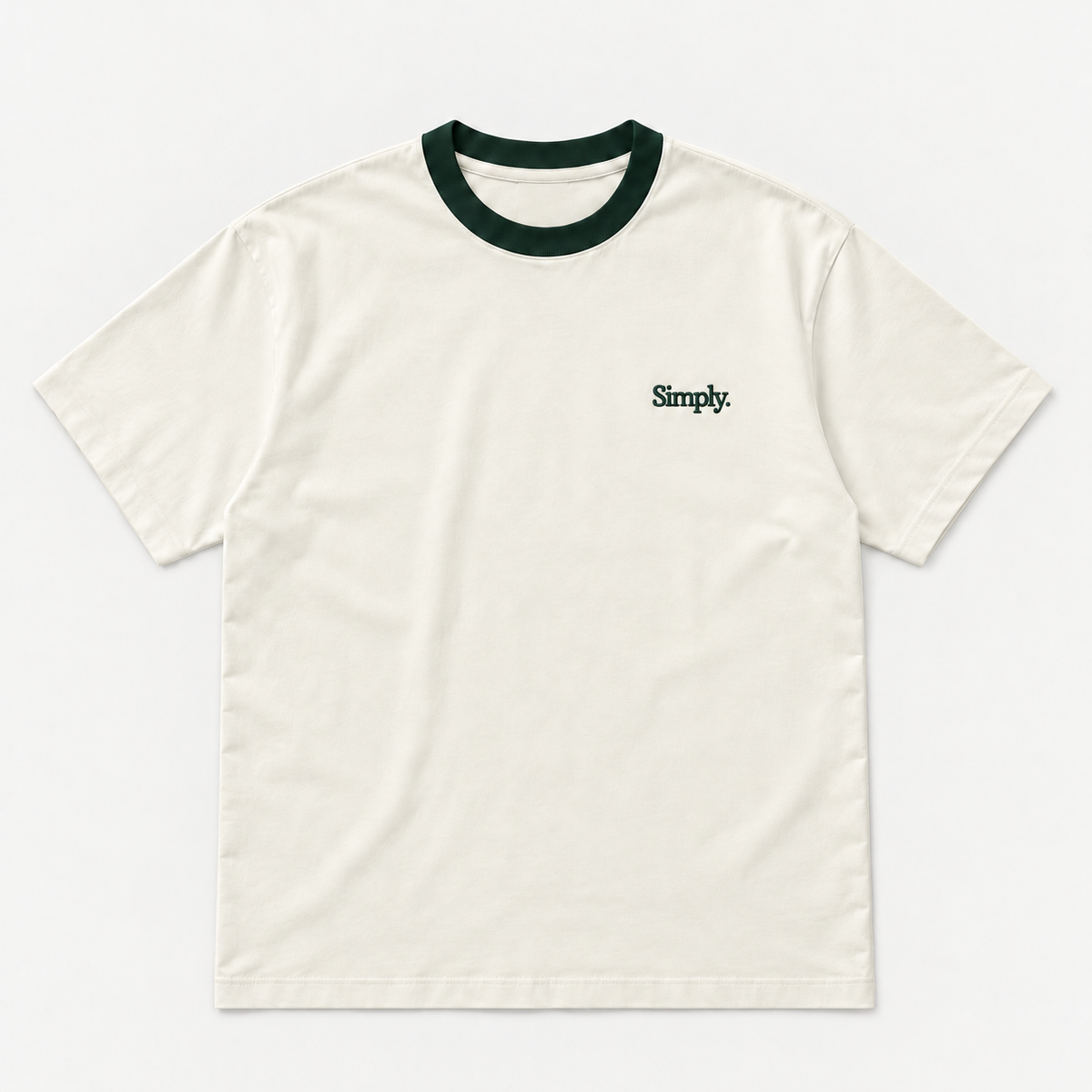 Somewhere Camping Oversized Tee — White & Navy