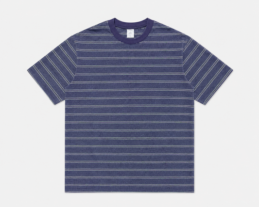 [Pre-Order] Simply. Short Sleeve Stripe Tee (Ash Blue)