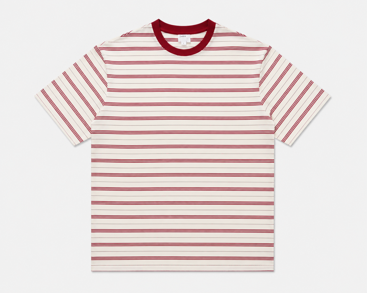 Simply. Short Sleeve Stripe Tee (Red)