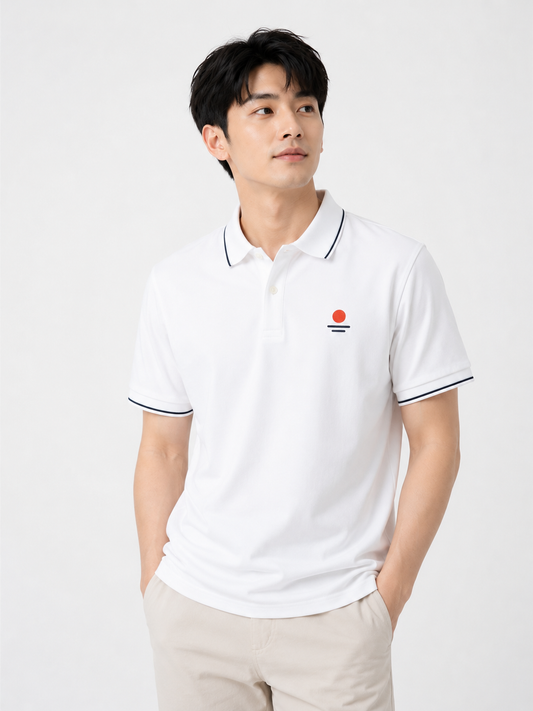 Unisex Sunrise and Horizon Embroidered Pique Polo [Premium Lyocell Cotton Blend]