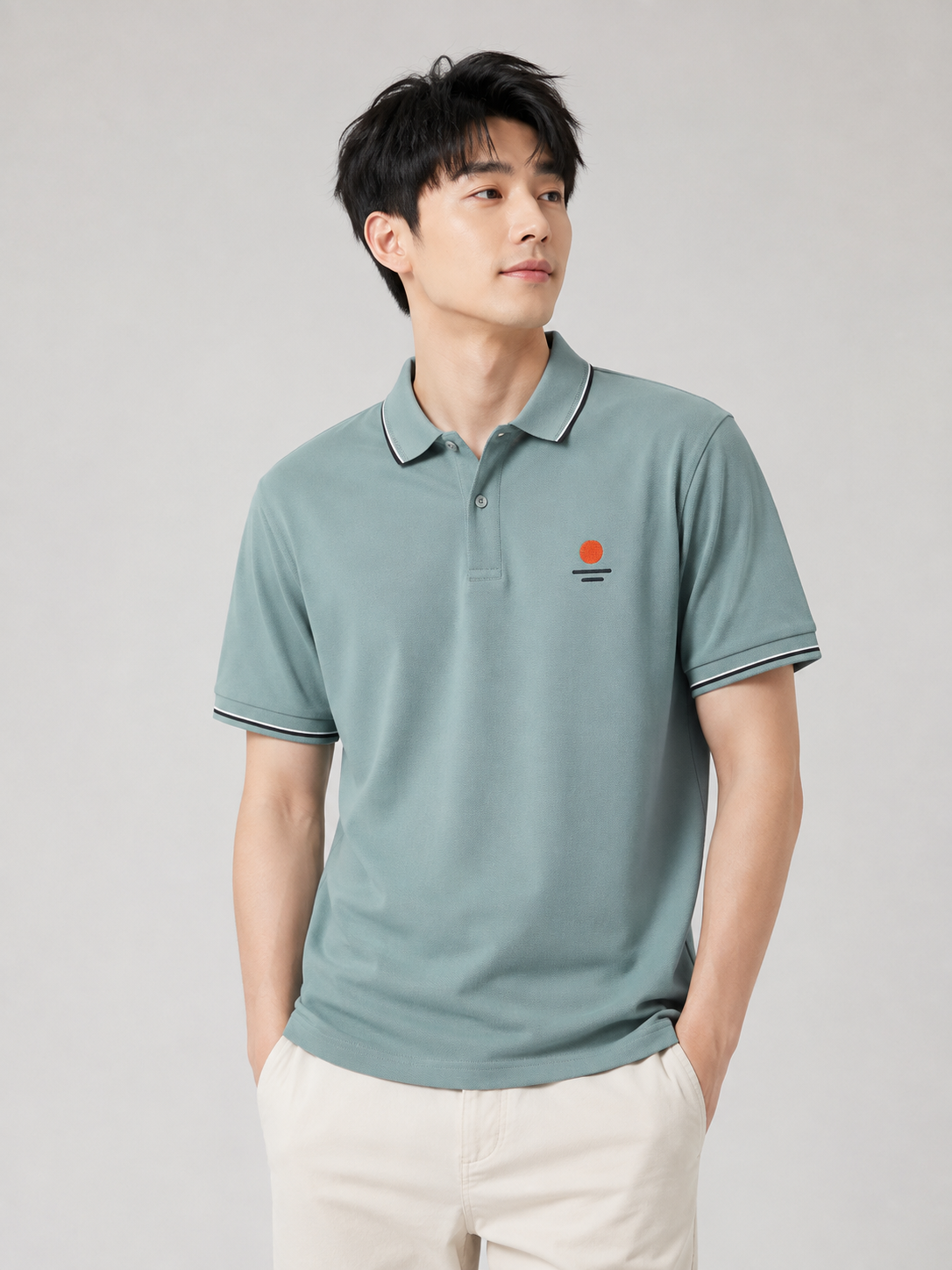 Unisex Sunrise and Horizon Embroidered Pique Polo [Premium Lyocell Cotton Blend]