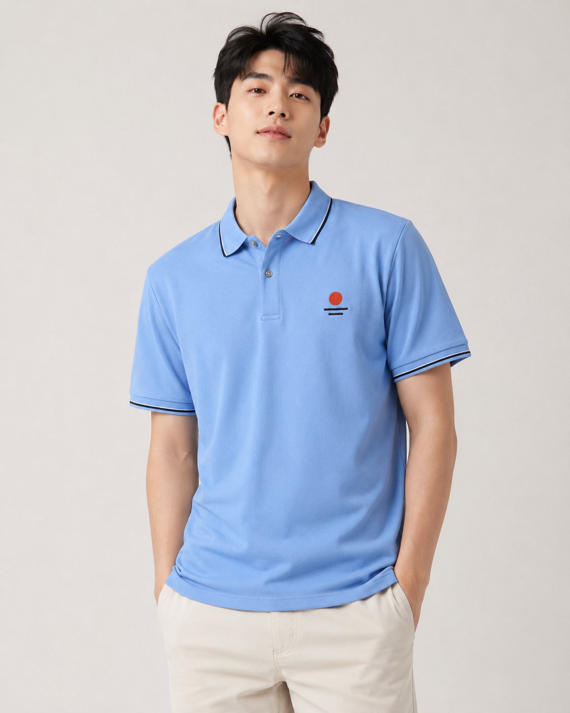 Unisex Sunrise and Horizon Embroidered Pique Polo [Premium Lyocell Cotton Blend]