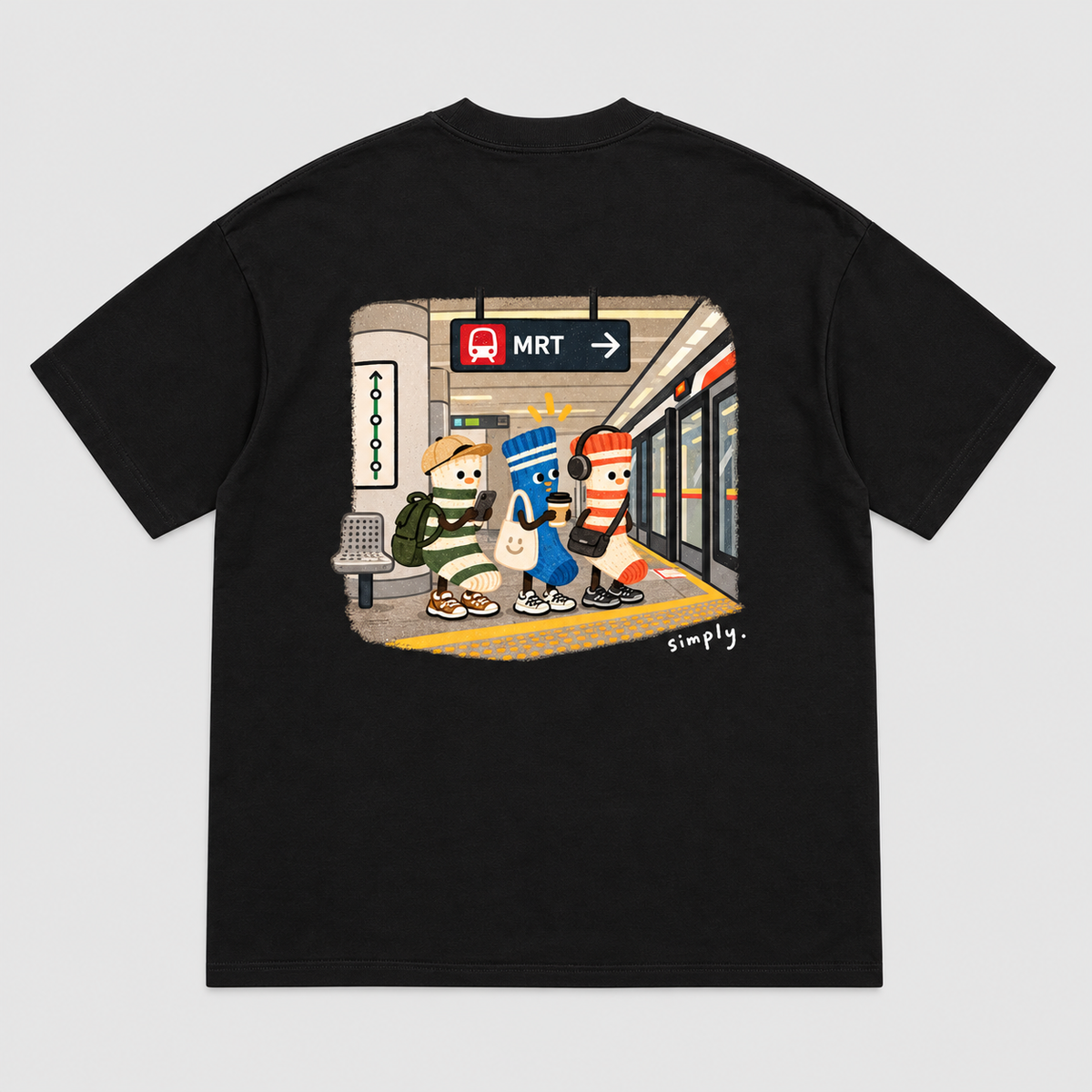 Next Train Unisex Oversized Graphic T
