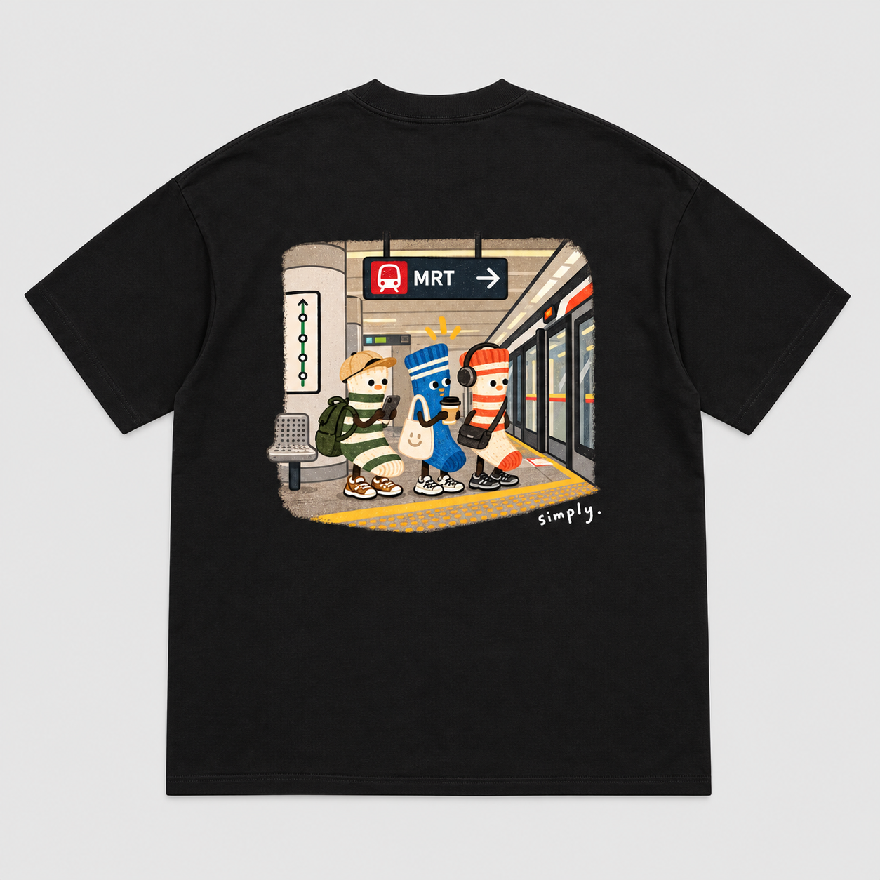 Next Train Unisex Oversized Graphic T