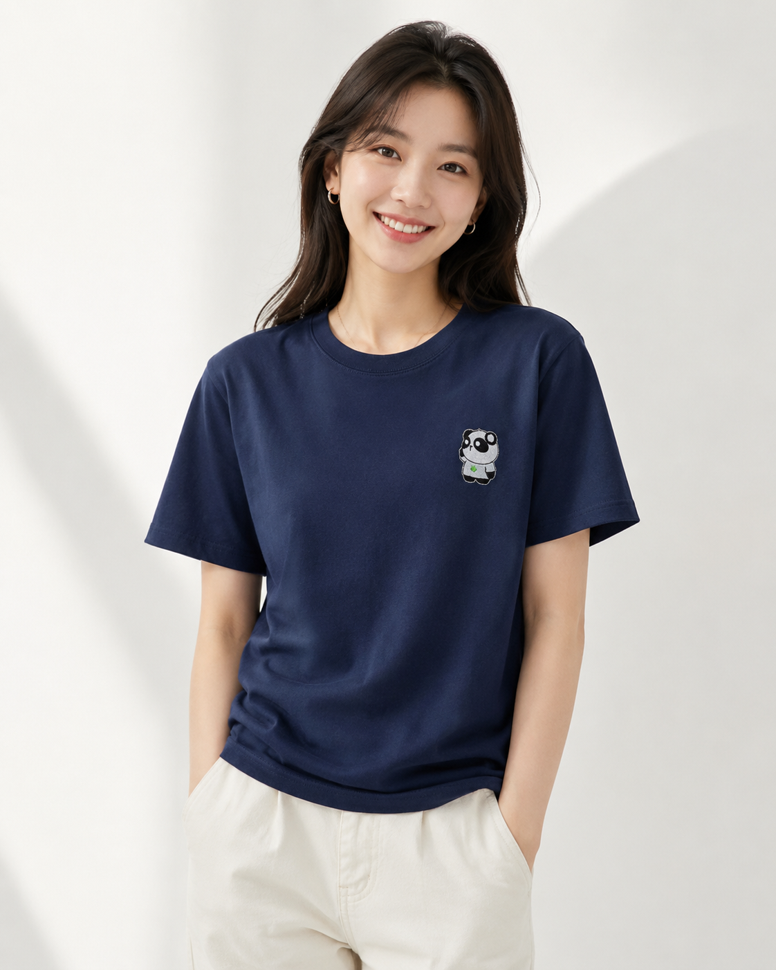 เสื้อยืดลายคิดเป่าเปาปักลายเทศกาล