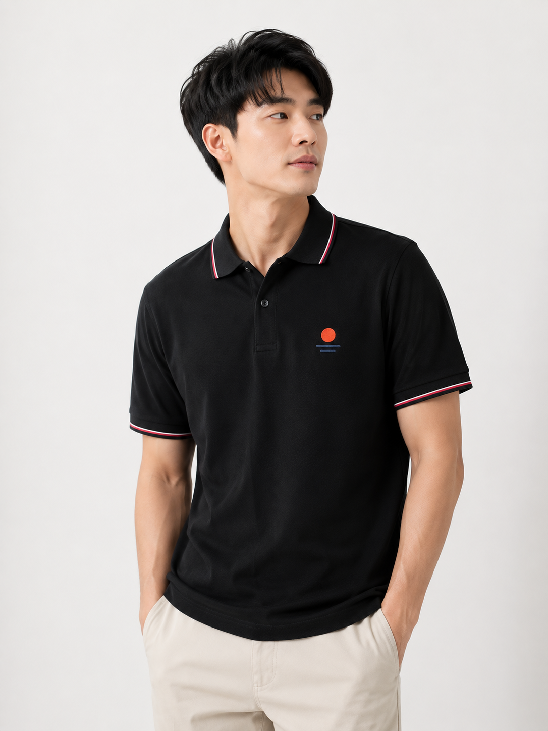 Unisex Sunrise and Horizon Embroidered Pique Polo [Premium Lyocell Cotton Blend]