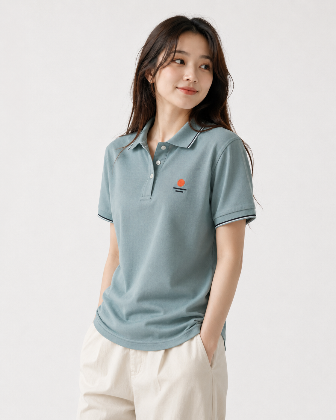 Unisex Sunrise and Horizon Embroidered Pique Polo [Premium Lyocell Cotton Blend]