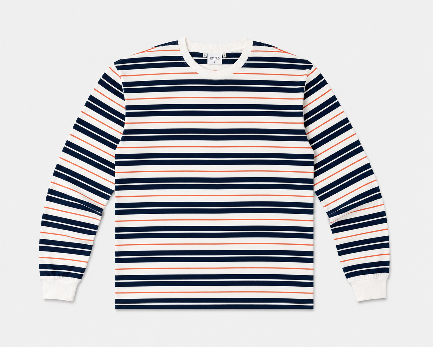 Simply. Long Sleeve Stripe Tee (Navy)