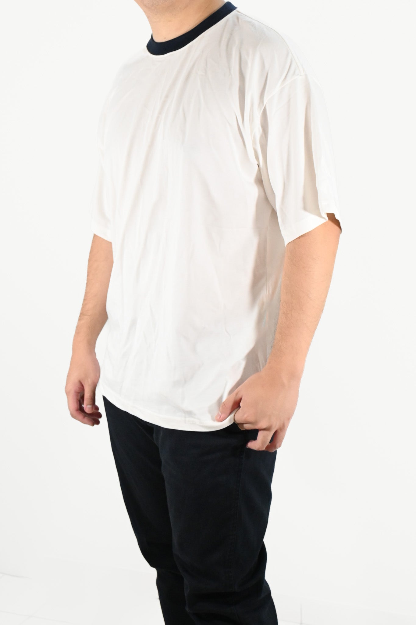Simply . เสื้อยืดโอเวอร์ไซส์ชาย ปักลาย (สีชมพู) [250 gsm]
