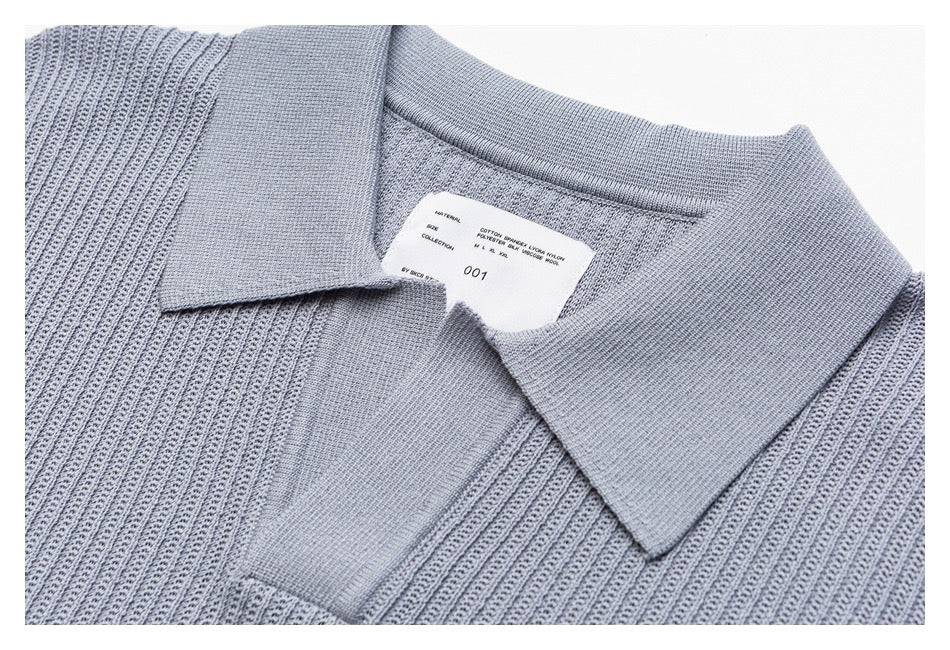 Unisex Machine Washable Knitted Open Collar Polo - Simply 