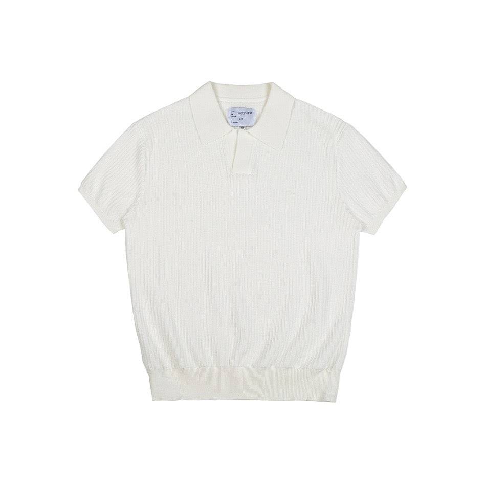 Unisex Machine Washable Knitted Open Collar Polo - Simply 