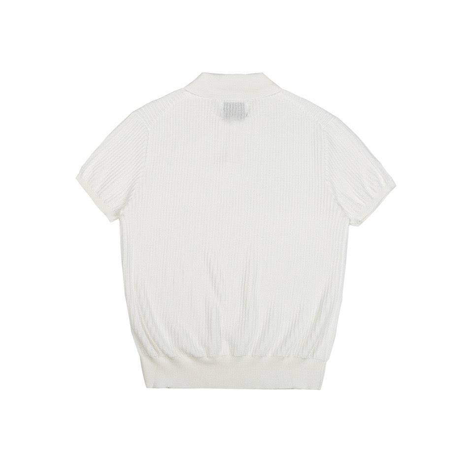 Unisex Machine Washable Knitted Open Collar Polo - Simply 