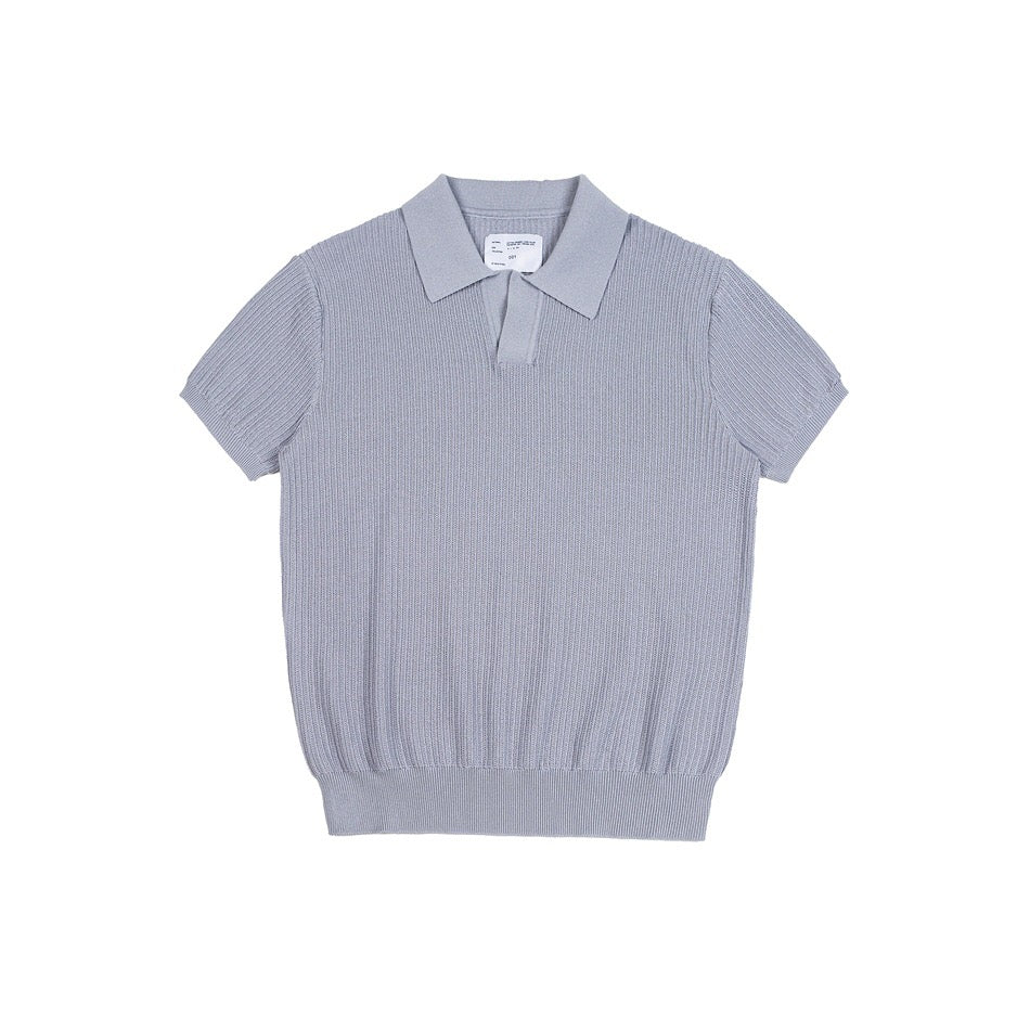 Unisex Machine Washable Knitted Open Collar Polo - Simply 