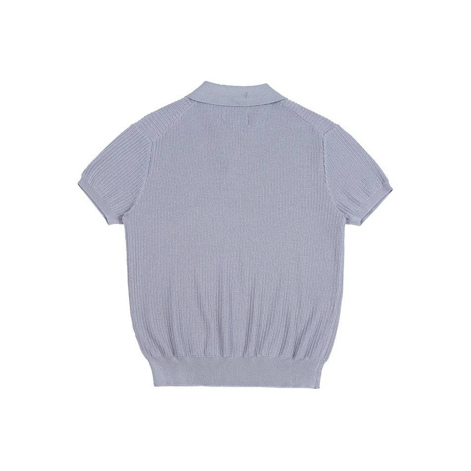 Unisex Machine Washable Knitted Open Collar Polo - Simply 