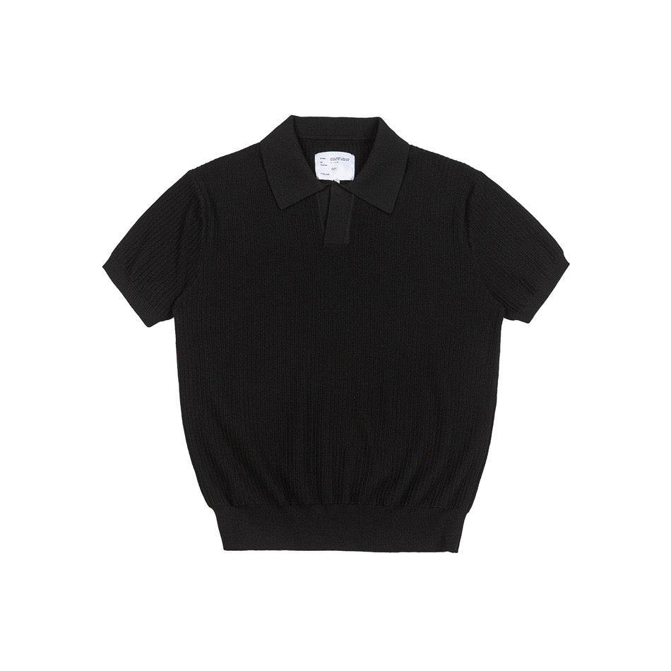 Unisex Machine Washable Knitted Open Collar Polo - Simply 