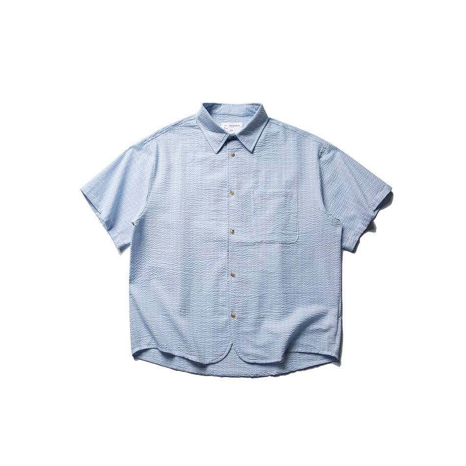 Unisex Textured Overshirt (Baby Blue) - Simply 