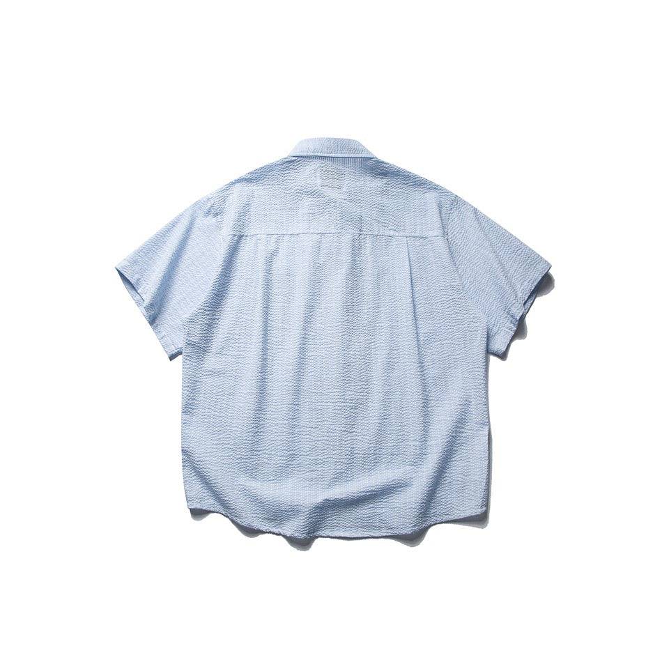 Unisex Textured Overshirt (Baby Blue) - Simply 
