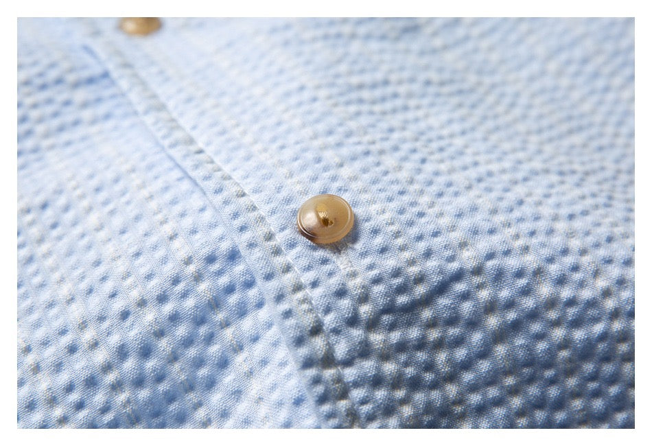 Unisex Textured Overshirt (Baby Blue) - Simply 