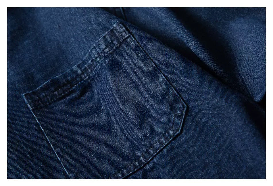 Men's Plaid Denim Shirt