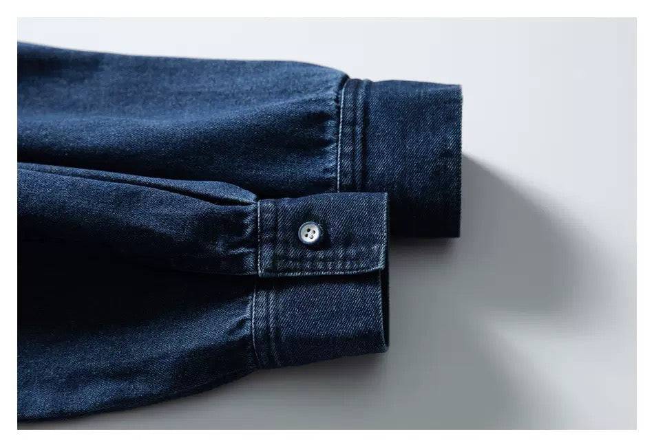 Men's Plaid Denim Shirt - Simply 