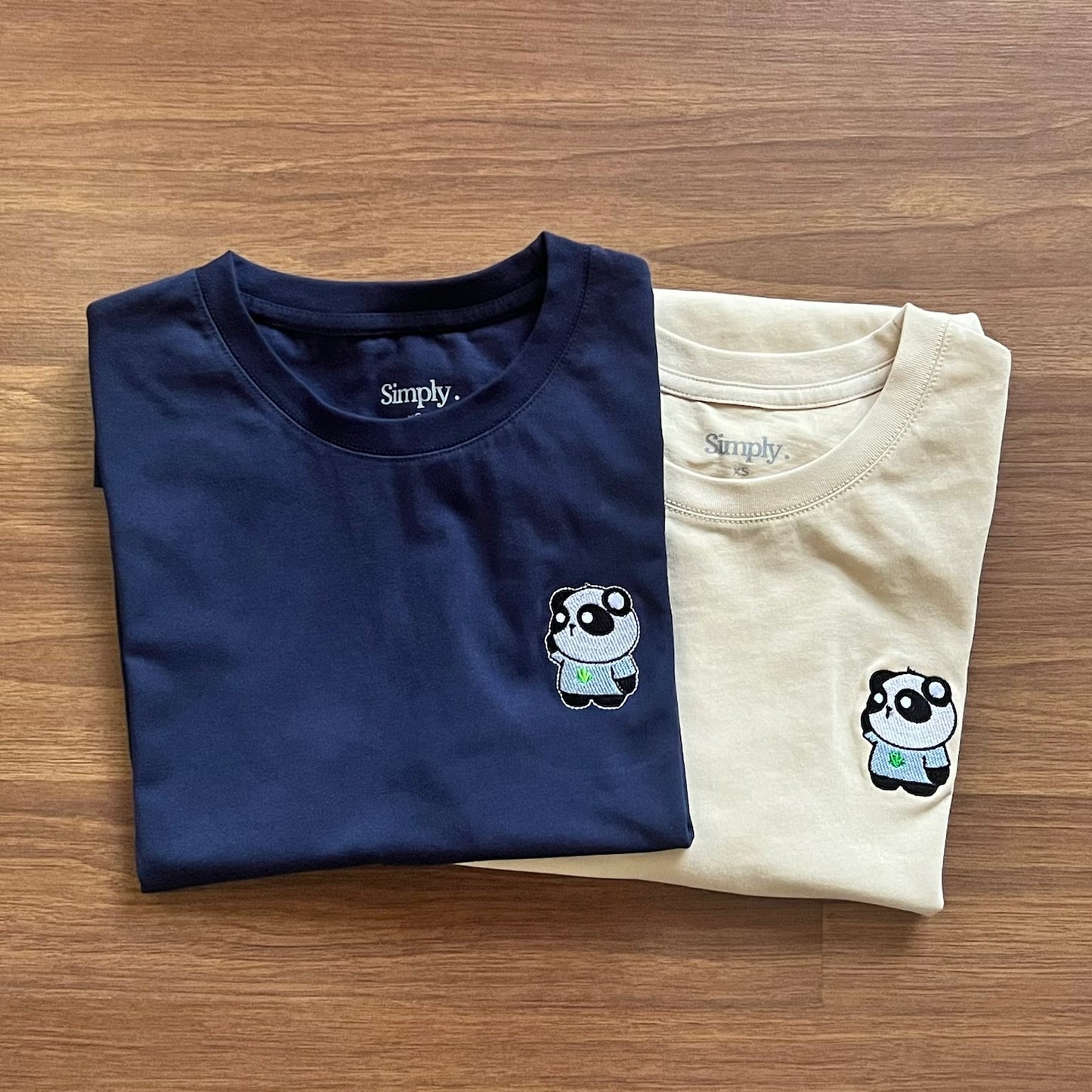 Simply Unisex Embroidered Bao Bao Thinking Tee - Simply 