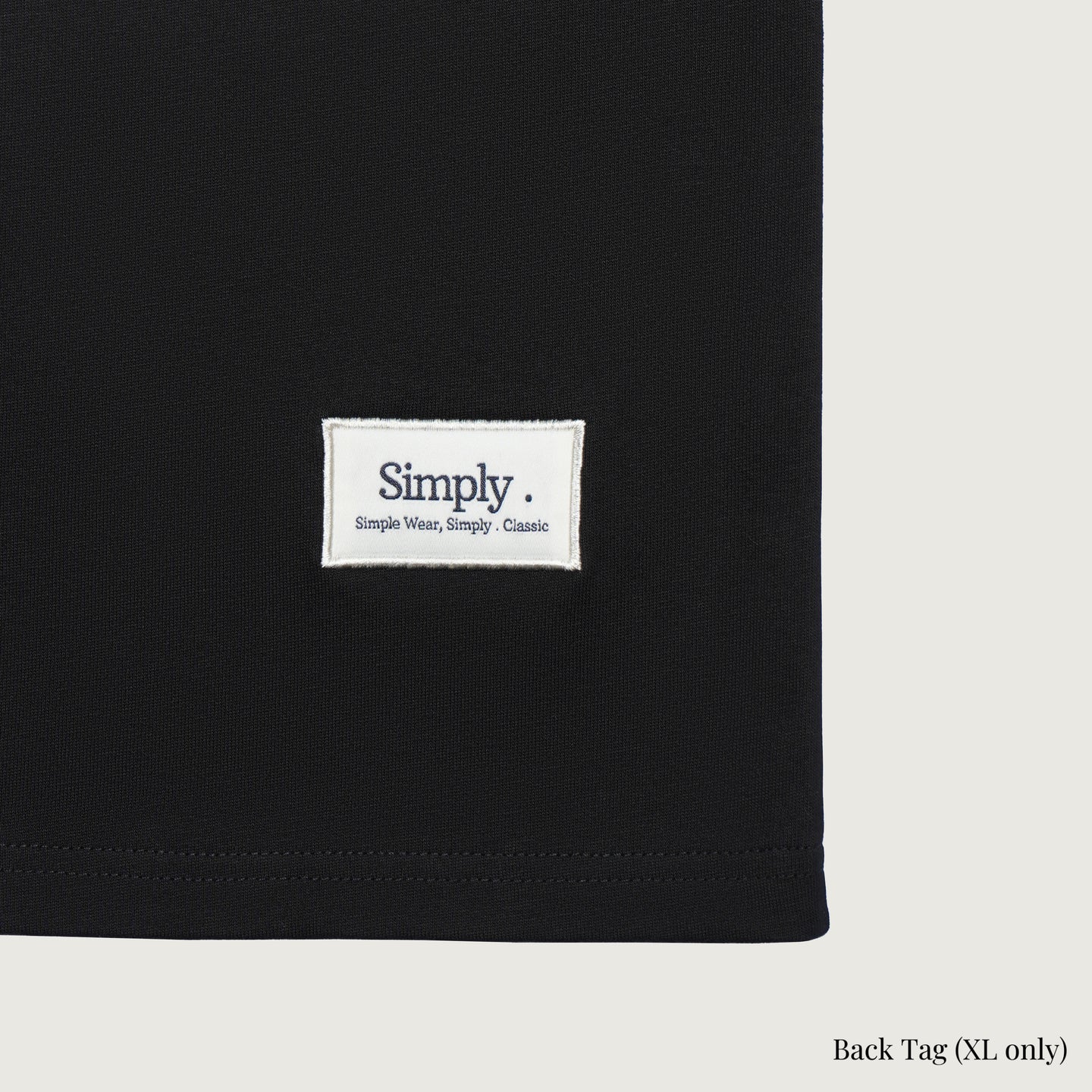 Simply. Kaos Bordir Wanita Ukuran Besar (Hitam) [270gsm]