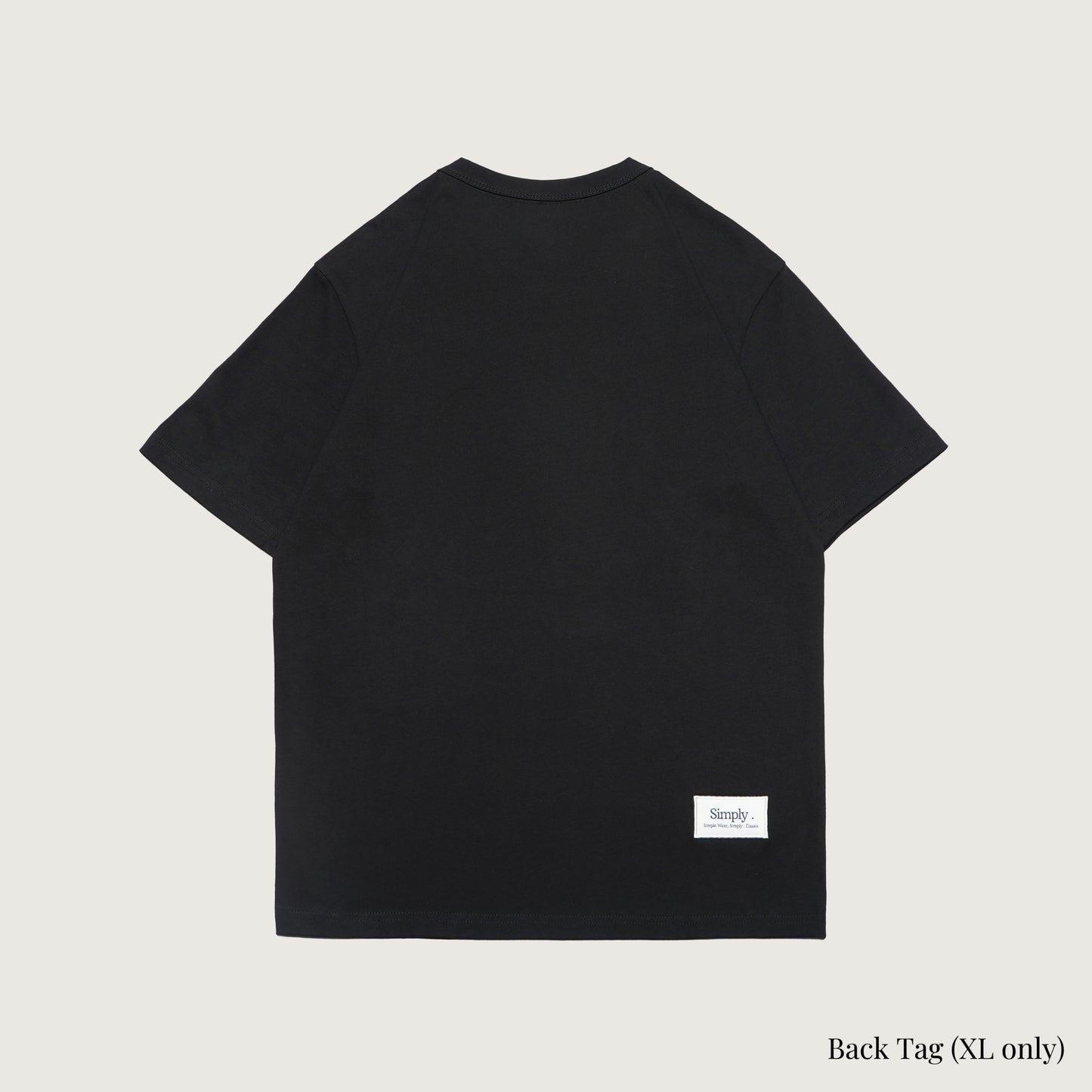 Simply. Kaos Bordir Wanita Ukuran Besar (Hitam) [270gsm]