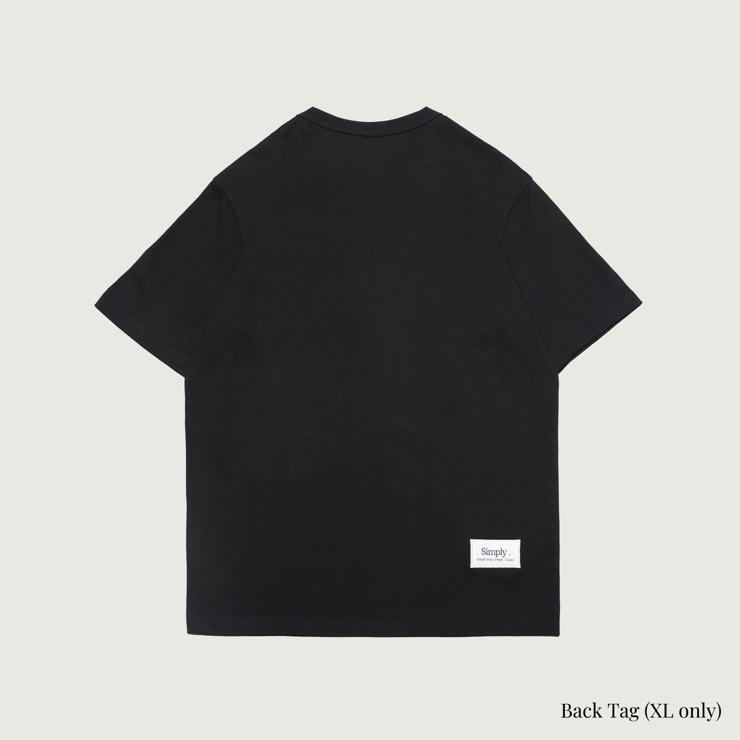 Simply. Kaos Bordir Wanita Ukuran Besar (Hitam) [270gsm]