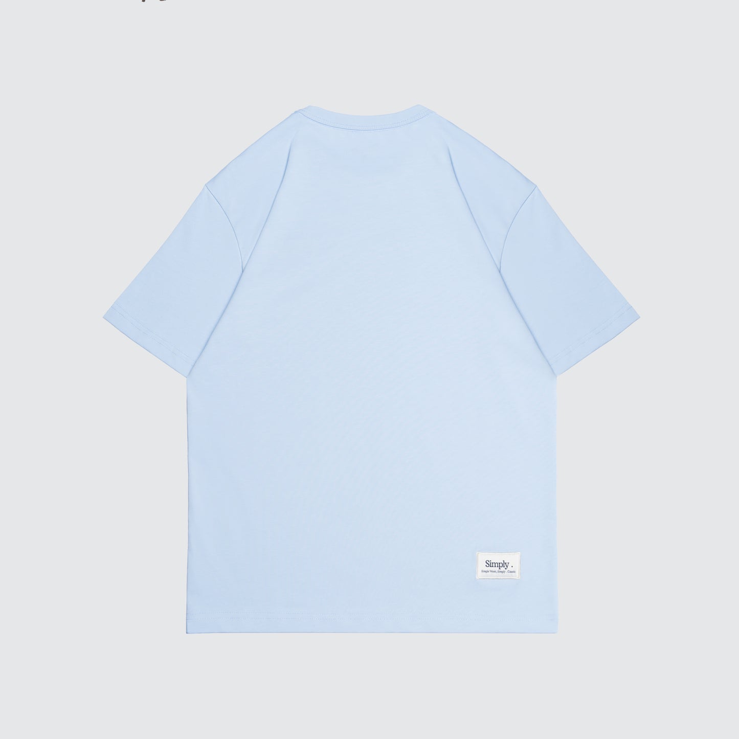 Simply . Women's Oversized Embroidery T Shirt (Sky Blue) [270gsm] - Simply 