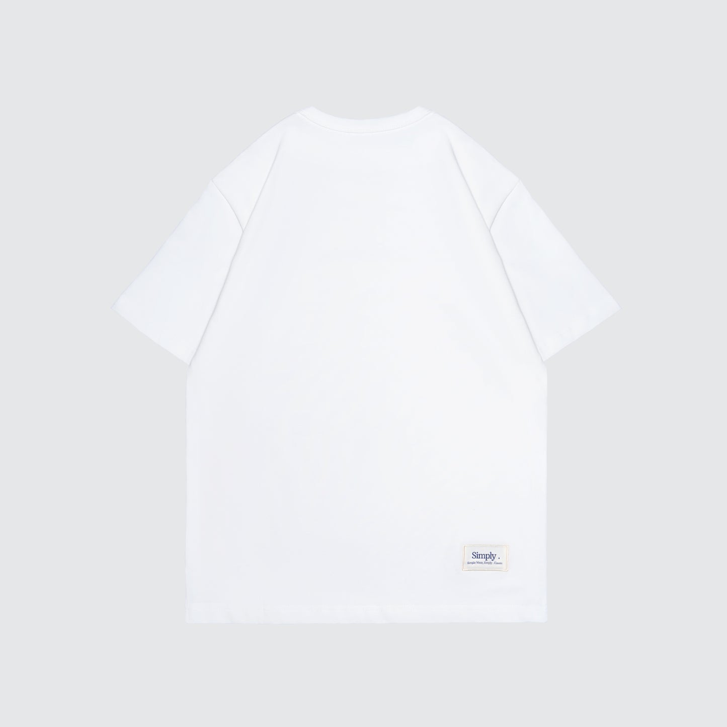 Simply . Women's Oversized Embroidery T Shirt (White) [270gsm] - Simply 