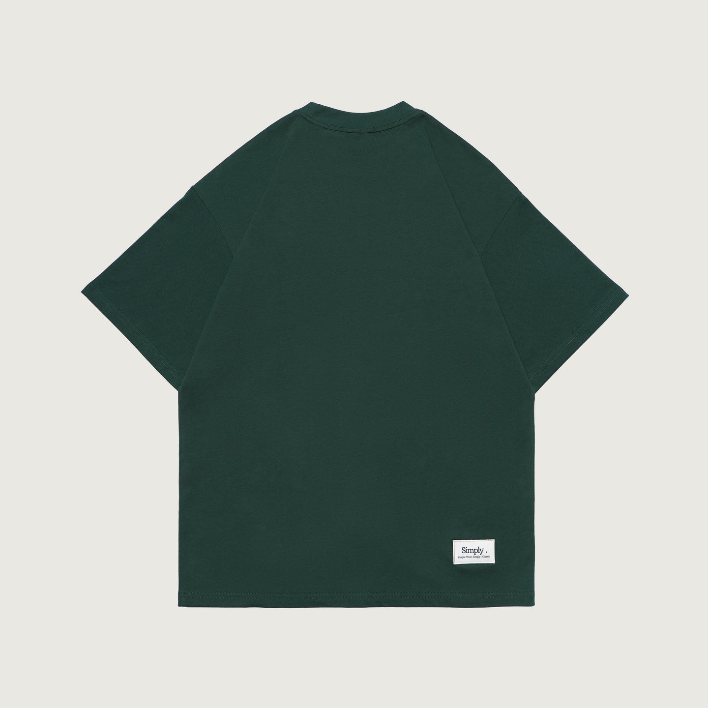 Simply . Men's Oversized Embroidery T Shirt (Forest Green) [250 gsm] - Simply 