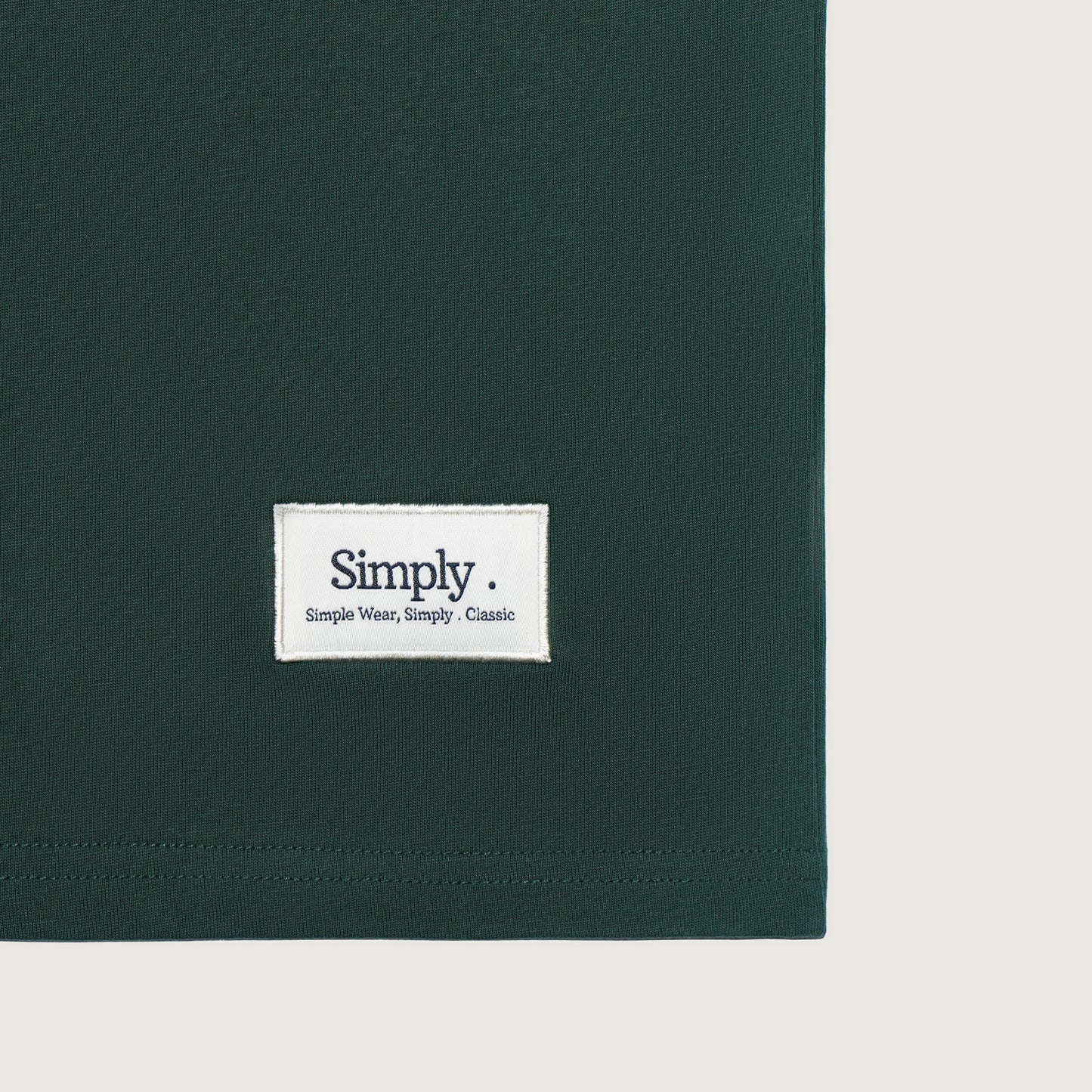 Simply . Men's Oversized Embroidery T Shirt (Forest Green) [250 gsm] - Simply 