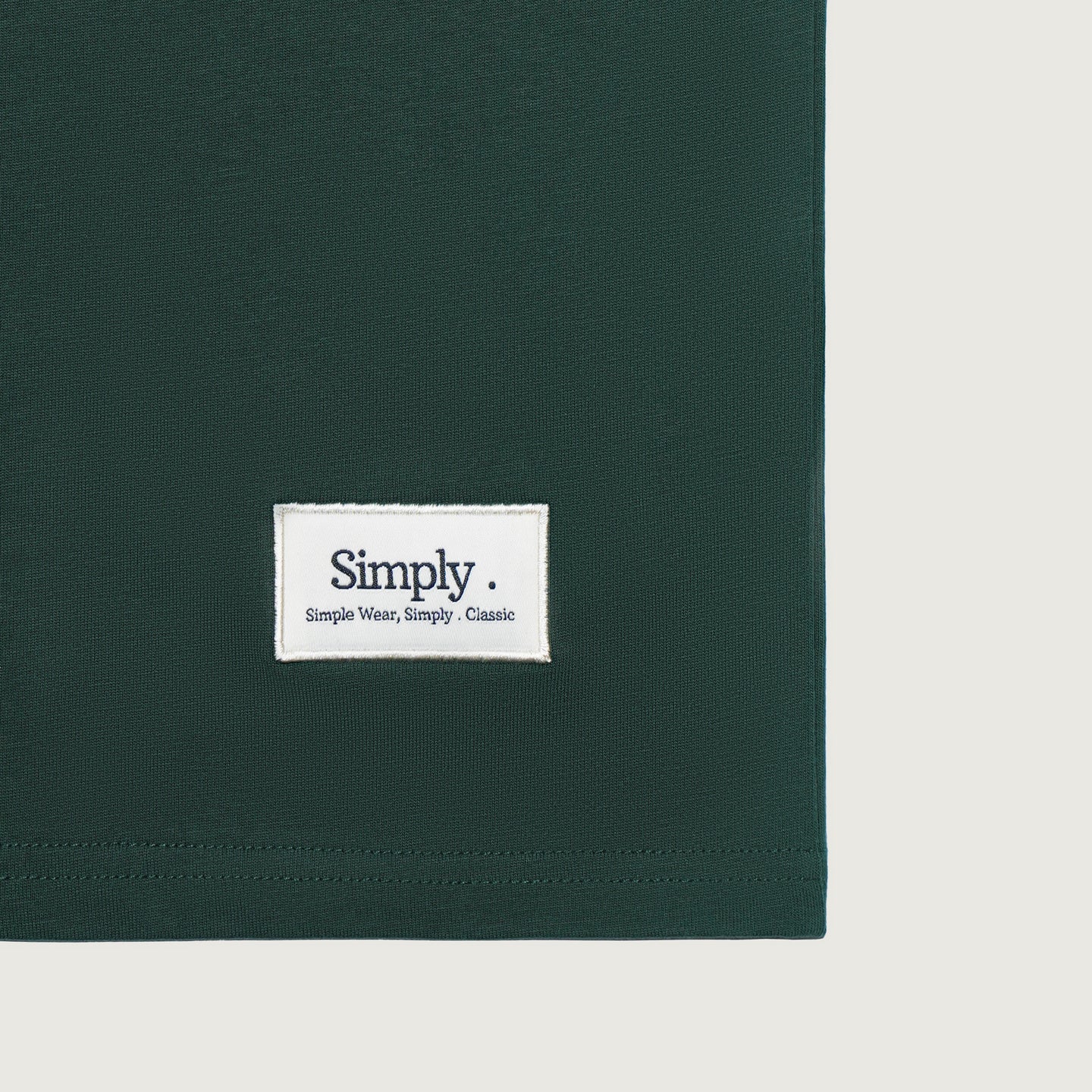 Simply . Men's Oversized Embroidery T Shirt (Forest Green) [250 gsm] - Simply 