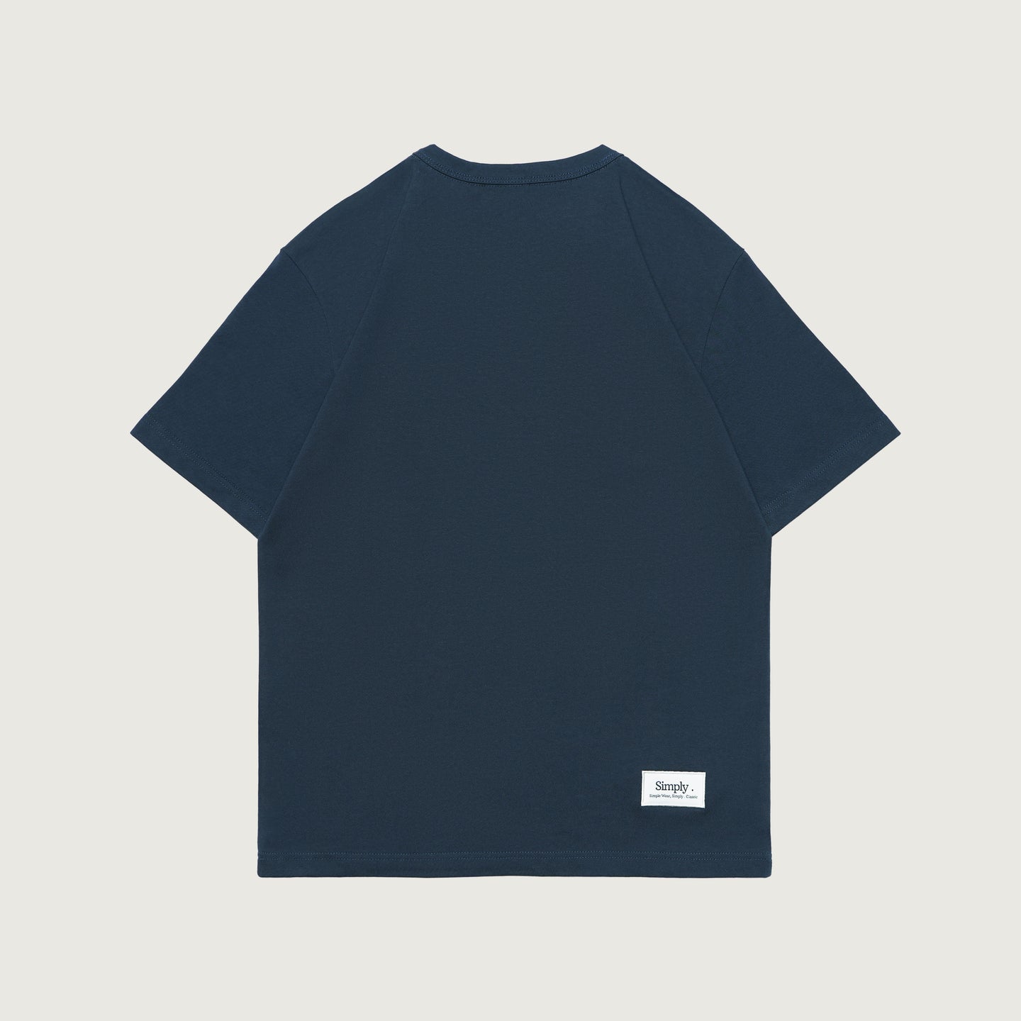 Simply . Women's Oversized Embroidery T Shirt (Navy) [270gsm] - Simply 
