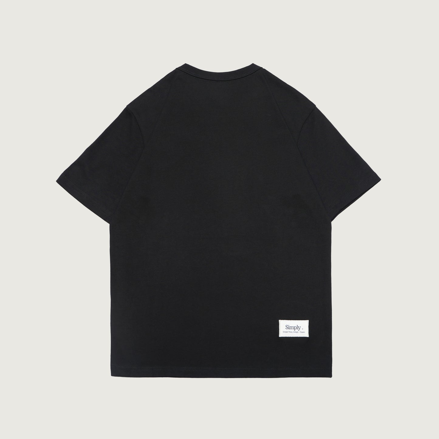 Simply . Women's Oversized Embroidery T Shirt (Black) [270gsm] - Simply 