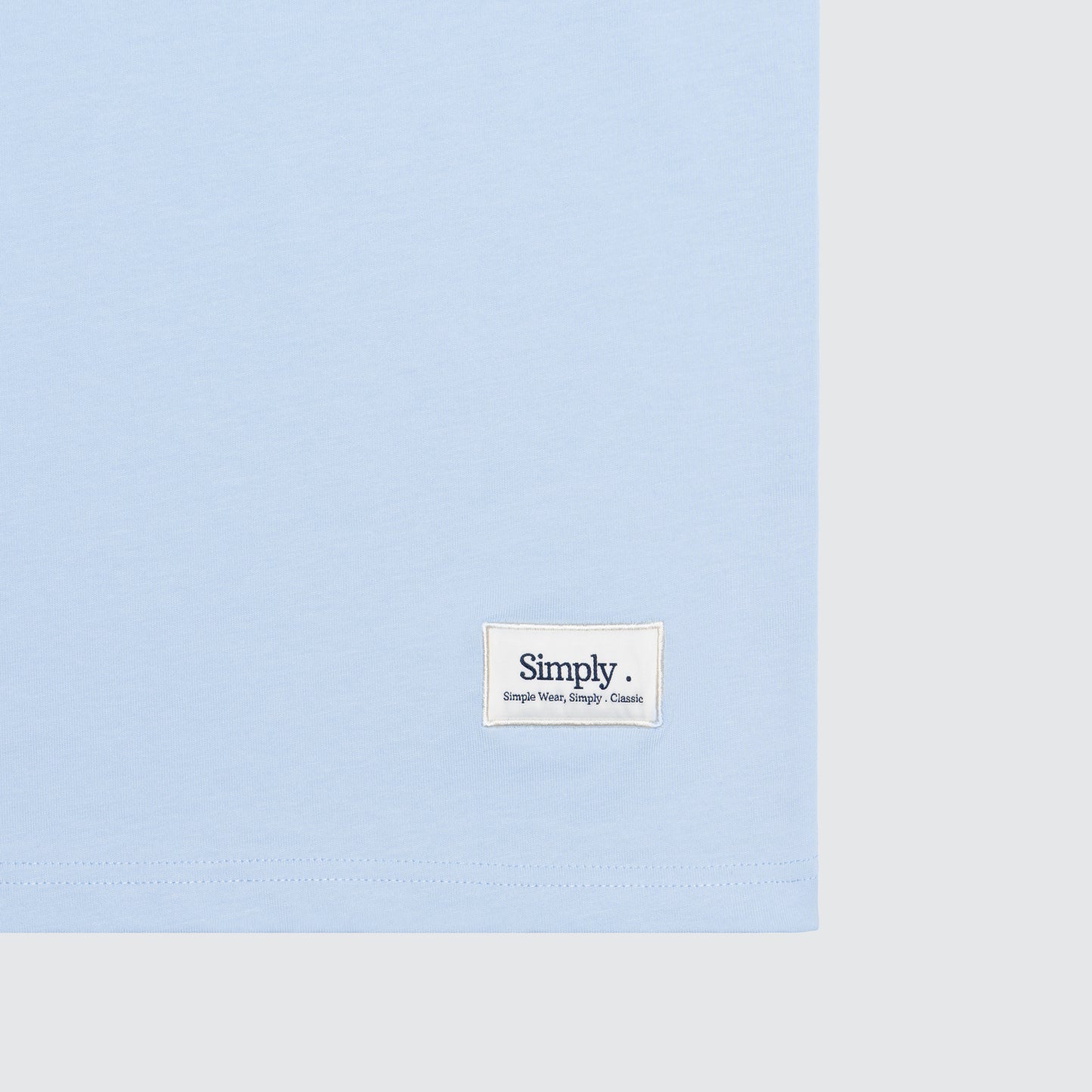 Simply . Women's Oversized Embroidery T Shirt (Sky Blue) [270gsm] - Simply 