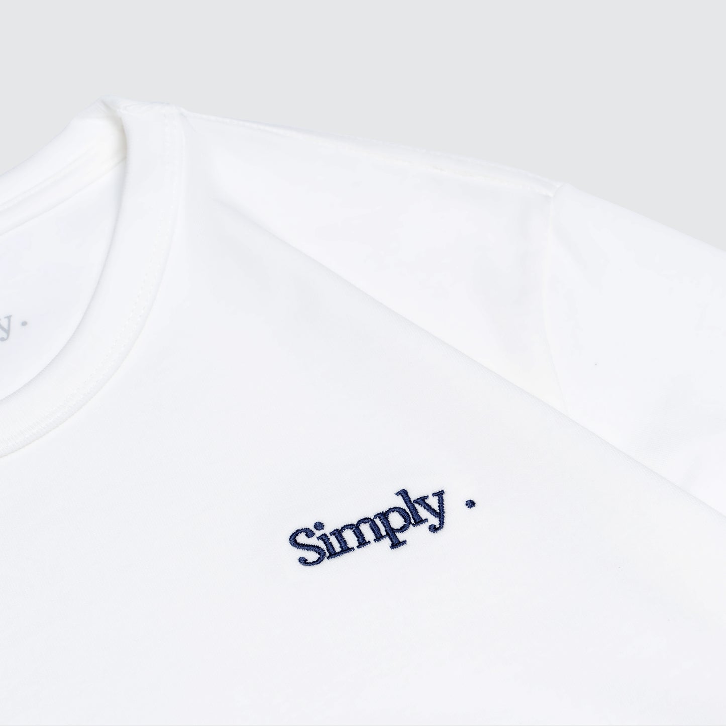 Simply . Women's Oversized Embroidery T Shirt (White) [270gsm] - Simply 