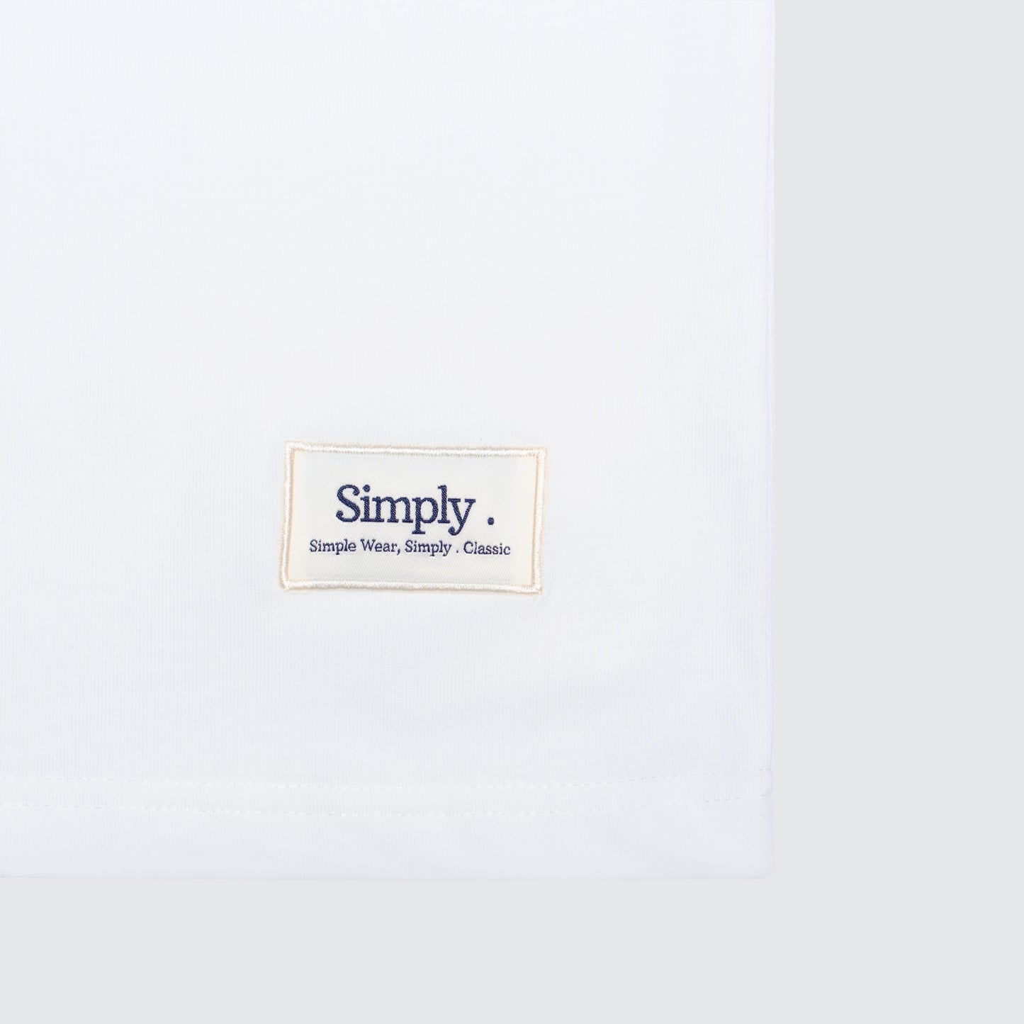 Simply . Women's Oversized Embroidery T Shirt (White) [270gsm] - Simply 
